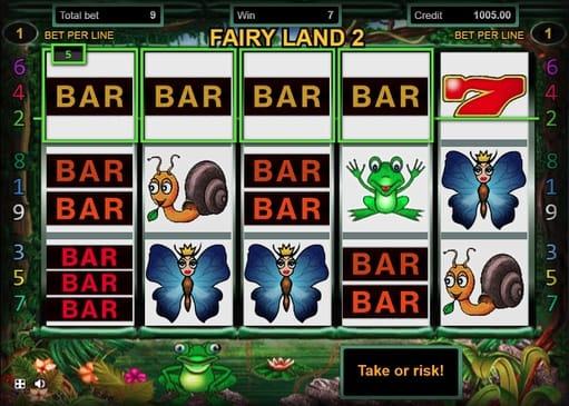 Выигрышная комбинация в Fairy Land 2